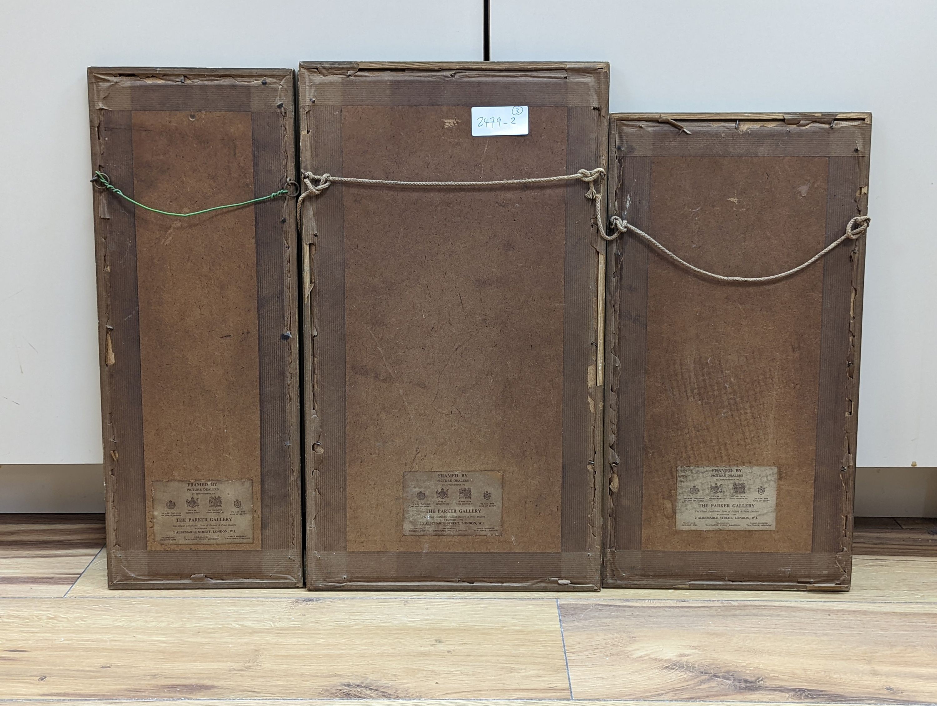 Helen McKie, three gouache and watercolour studies, Gentleman at arms, Queen's Page of Honour and Herald, signed, largest 47 x 26cm